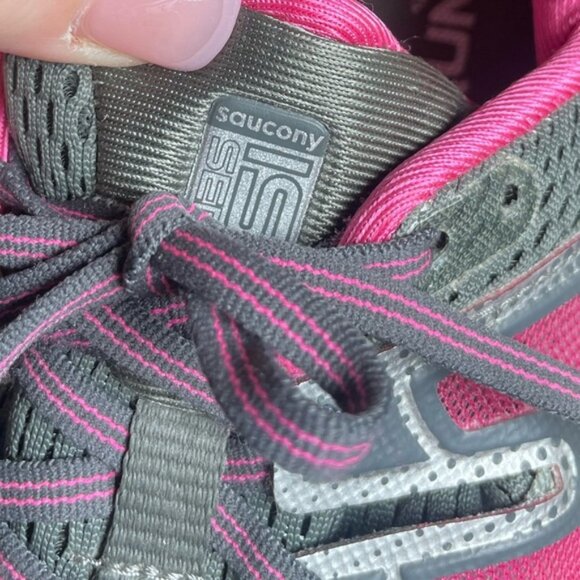 Saucony 6 5 Shoes Running Sneakers Athletic Workout Gym Run Pink Grey Activewear - Picture 10 of 10